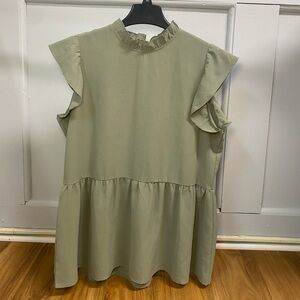 Boho Sage Green Spring Top